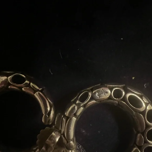 *Authentic RARE John Hardy Sterling Kali Pebble Hoop Horn Earrings! - Picture 6 of 6